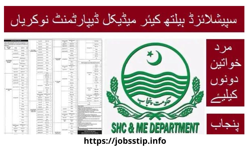 Specialized Healthcare Department Punjab Jobs